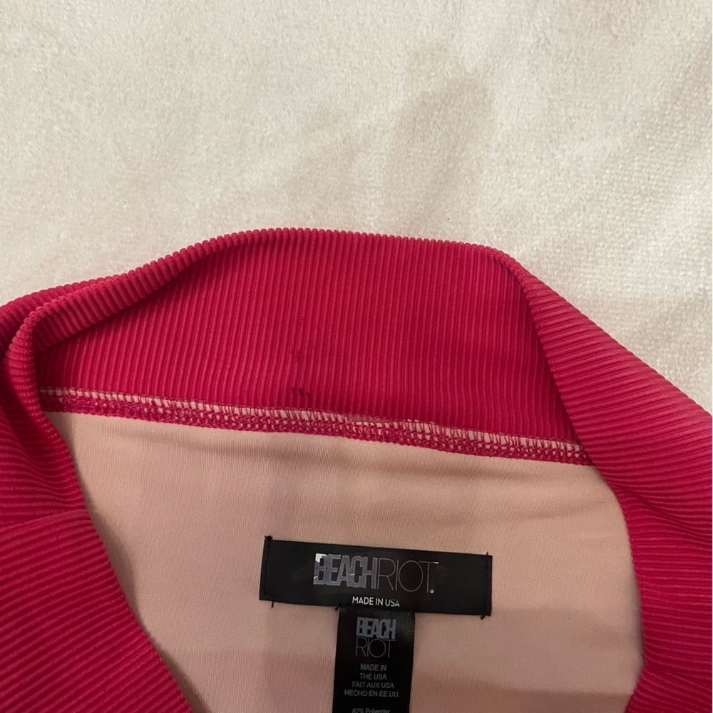 New! Beach Riot Riza Bottom Rouge Color Block 3909 - Picture 4 of 10